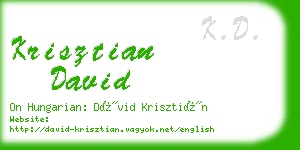 krisztian david business card